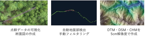 1002dft3 - ディープフォレスト、森林解析用のレーザードローン点群処理ソフト開発