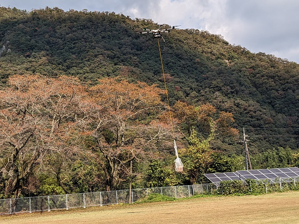 1204furukawa2 - 古河電工、島根・美郷町で特殊大型ドローン使い救援物資を長距離運搬する実証実験