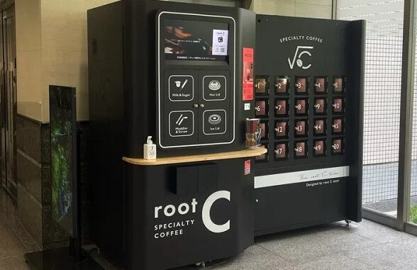 ニチレイ明石町ビルに設置したAIカフェロボット「root C」