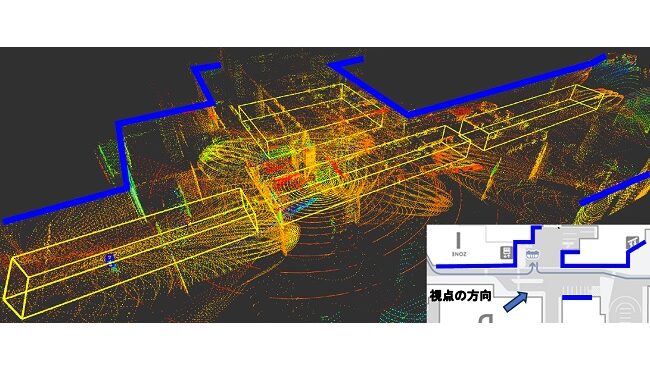 「HANEDA INNOVATION CITY」内の道路に構築されたデジタルツイン