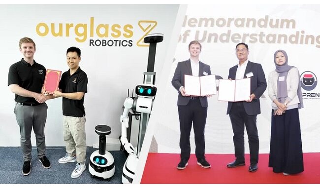 Ourglass Robotics(左)、RobopreneurとのMOU締結の様子