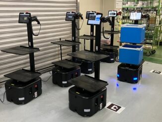 パナソニックインダストリーの森田物流倉庫で稼働するピッキングアシストロボット「ラピュタPA-AMR」