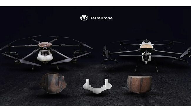 0529terradrone 採用した米ミッドウェストと共同開発のバイオ複合素材を使ったドローンカバー