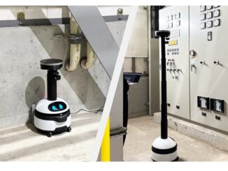 0715ugo カナデビアのごみ焼却発電施設で電気設備点を行う「ugo mini(ユーゴーミニ)」