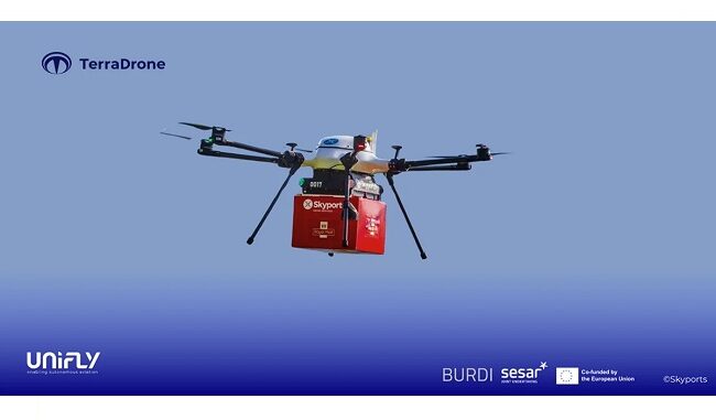 0807terradrone 医療物資ドローン配送のイメージ