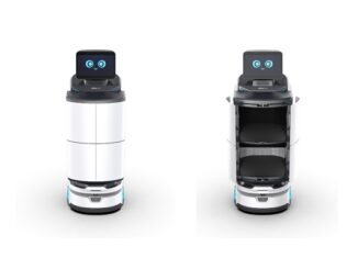 パスワードロック扉付き屋内配送・配膳ロボット「Lanky Porter Box（ランキーポーターボックス）」