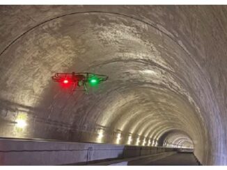 トンネル内でのドローンの長距離飛行試験