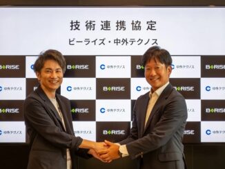 1022berise (左から)波多間俊之・ビーライズ代表取締役、福馬聡之・中外テクノス代表取締役