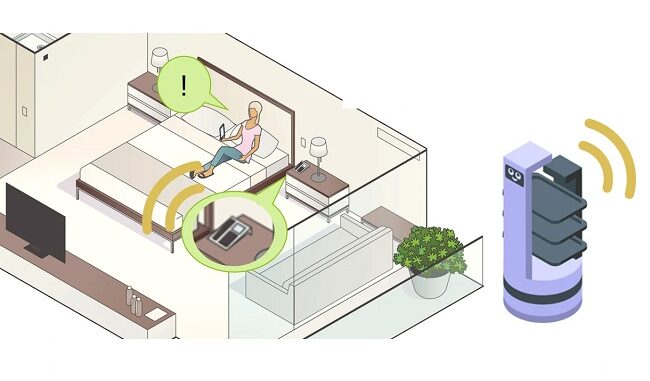 ソフトフロントジャパン、配膳ロボット到着を客室内線電話に自動通知