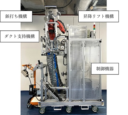 三機工業、フレキシブルダクト施工支援ロボット開発 試験運用で高所作業時間50%以上削減 0225sanki2 - 三機工業、フレキシブルダクト施工支援ロボット開発 試験運用で高所作業時間50%以上削減