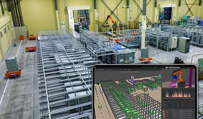 ムジンが構築した完成車メーカー向け部品供給ロボット倉庫システム