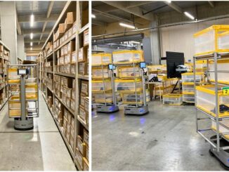 ファインプラスが物流センターに導入したAMR「PEER（ピア）100」