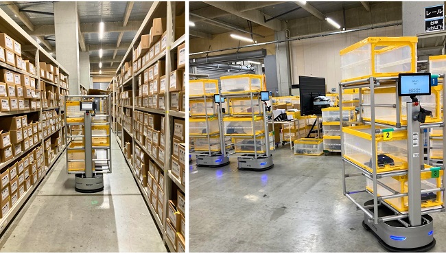 ファインプラスが物流センターに導入したAMR「PEER（ピア）100」