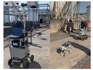 三菱ケミカル岡山事業所でのロボットを使った検証の様子