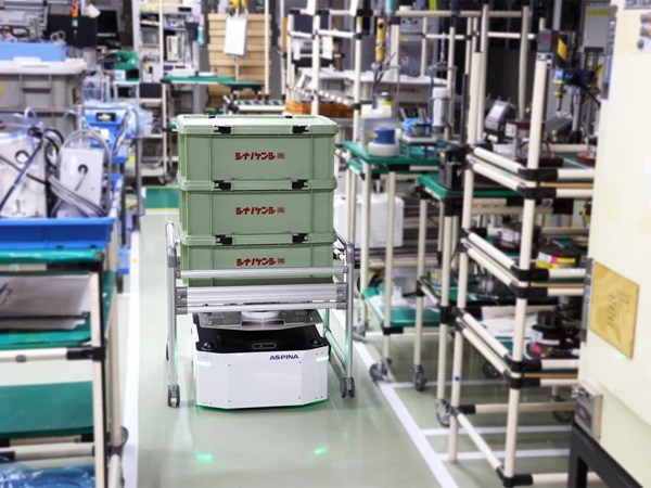 シナノケンシ、国産AMR「AspinaAMR150L」開発 幅800mm通路でも150kg搬送可能 0602shinanokenshi2 - シナノケンシ、国産AMR「AspinaAMR150L」開発 幅800mm通路でも150kg搬送可能