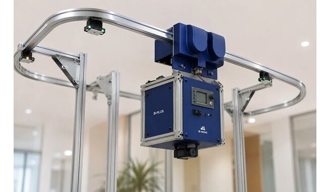 カメラとAI画像認識を搭載したレールロボットのデモ機
