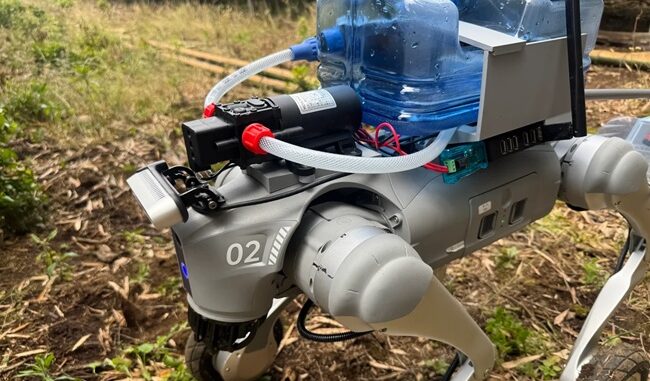 エアリオンとステアモーターが開発した「自律除草剤散布ロボット」