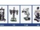 （左から）エナクティック、THK、不二越、ユーゴーの改良機開発に進むロボット試作機