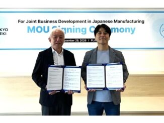 （左から）水原弘人・東京貿易ホールディングス スマートマニュファクチャリングセグメントCEO、チョン・テヨン・プライフ代表取締役CEO